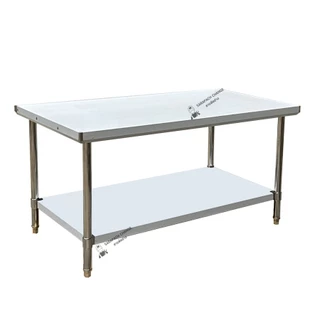 โต๊ะสแตนเลส 150x80x80cm เกรด304/201 Stainless Steel Table // TB150-80-ST263