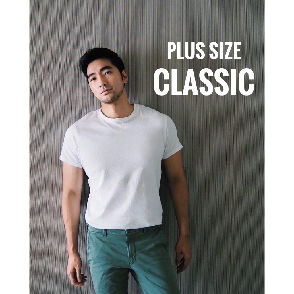 The mason Boutique Plus size เสื้อยืดคอกลม ไม่ร้อน คอตตอน 100% รุ่นคลาสสิค ผู้ชาย | Classic Men XXL T-shirt Cotton 100%
