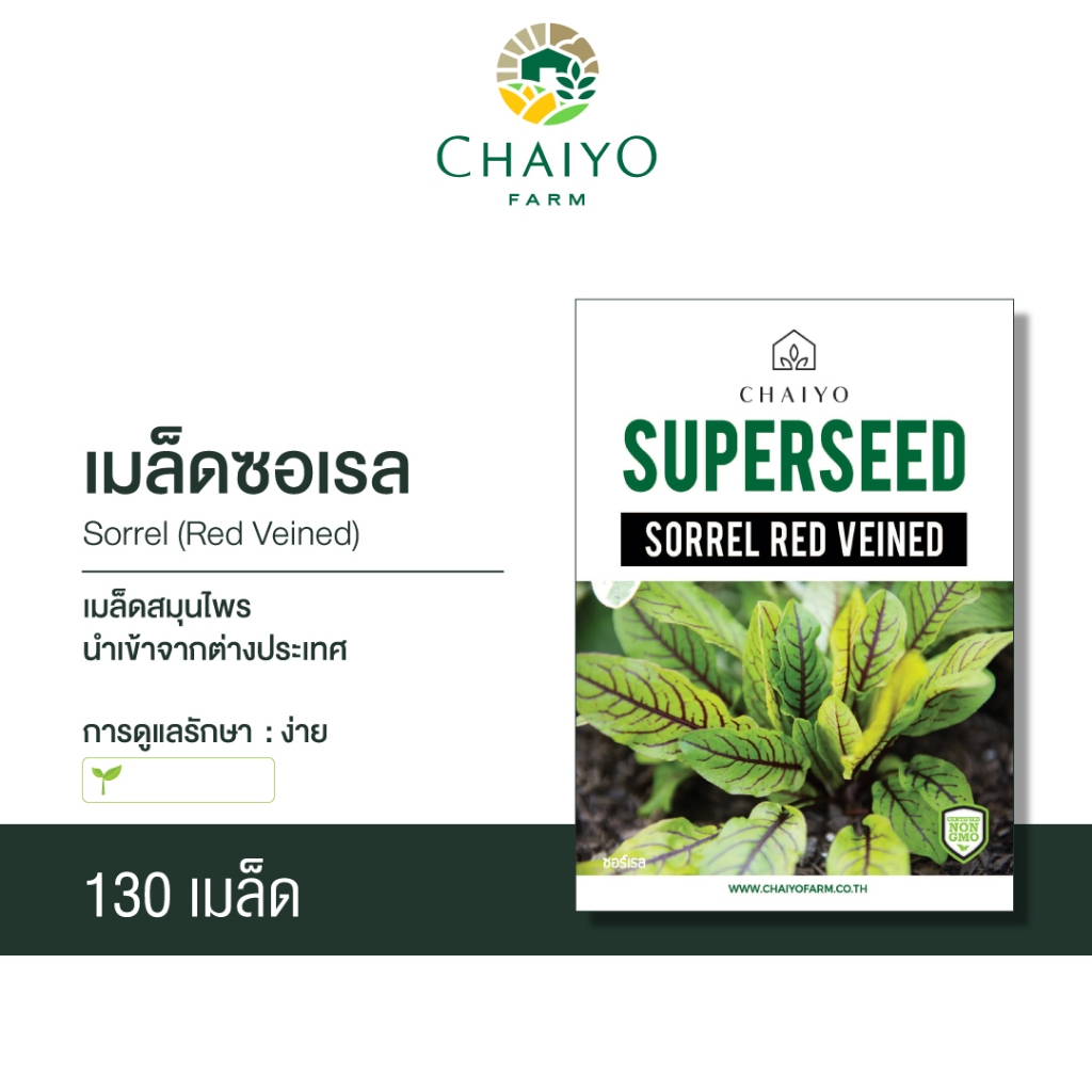 เมล็ด SORREL (Red Veined) ซอเรล