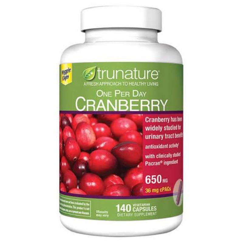 Trunature Cranberry 650 mg, 140 Vegetarian Capsules
