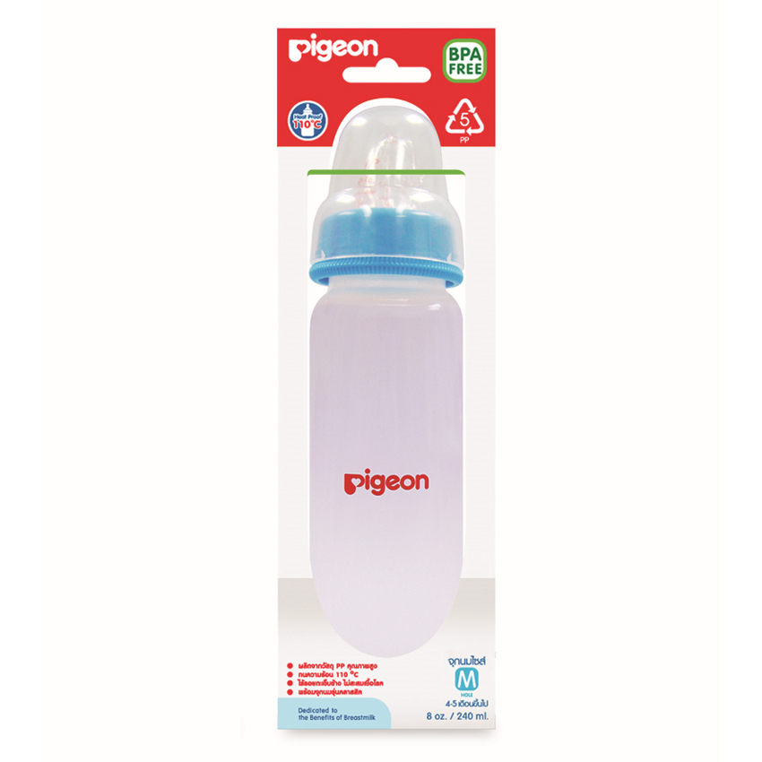 พีเจ้น ขวดนม RPP ไซส์ M ขนาด 8 OZ. / 240 มล. PIGEON NURSER RPP 8 OZ. / 240 ML.+ CLASSIC SIZE M
