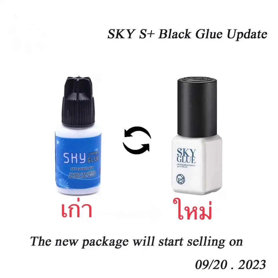 *ส่งจากไทย💗กาวต่อขนตา สกาย กาวsky แห้ง1-2วิ ขนาด5ml ฝาสีดำ กาวสำหรับช่างต่อขนตา