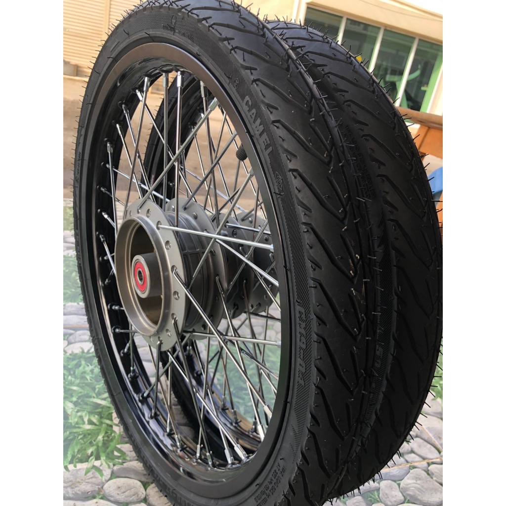 โล ชุดล้อ สีดำ1.4 *17พร้อมยาง หน้าหลัง 2.00-17 ลายวิงซ์ เวฟ125R เวฟ125x เวฟ100x เวฟ100s UBOX มิเนียม สีดำ ขอบเรียบ1.4x 2