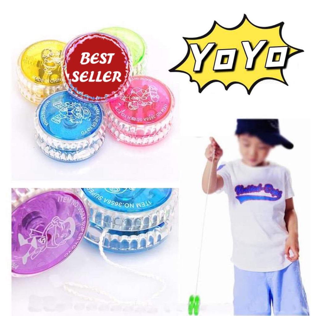yoyo โยโย่แบบมีไฟ (classic yoyo ball) ของเล่นเด็ก ยุค90 ลูกดิ่งความเร็วสูง ราคาถูก  จัดส่งไว