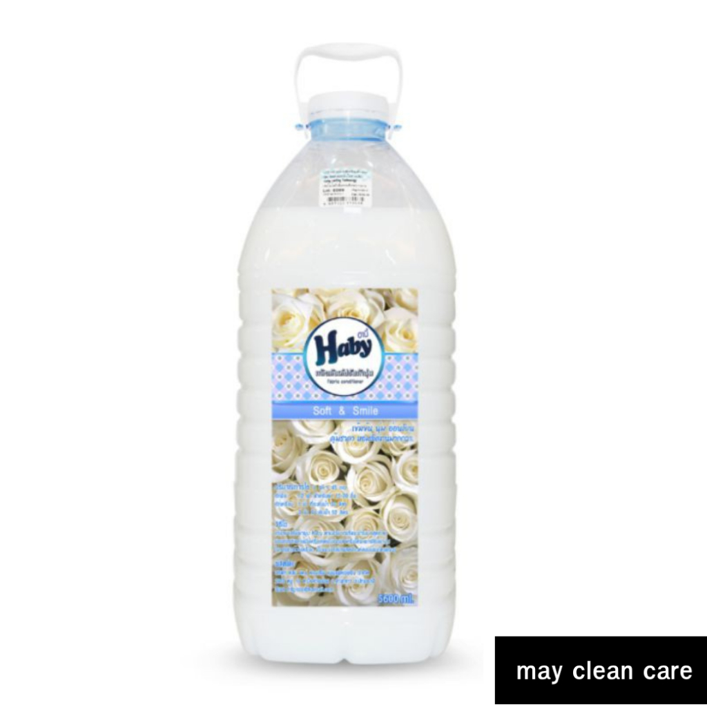 Haby น้ำยาปรับผ้านุ่ม  (สีขาว) ขนาด 5600 มล กลิ่น Soft & Smile