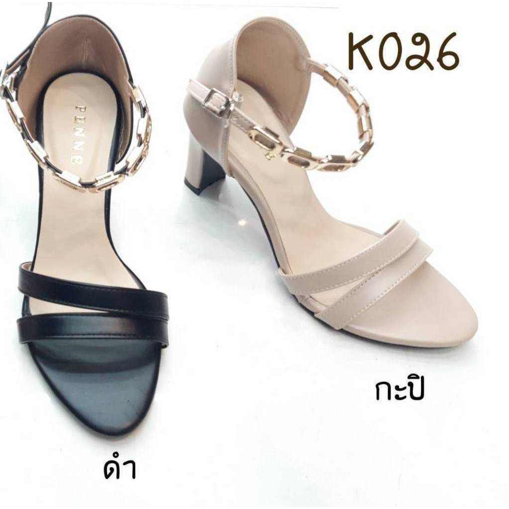 รองเท้าส้นสูง penne แบบมีสายรัด