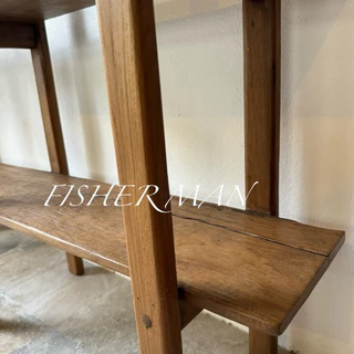 ชั้นวางของ วางหนังสือ ไม้สักเก่า Teakwood book shelf ขนาด 22*120*90cm
