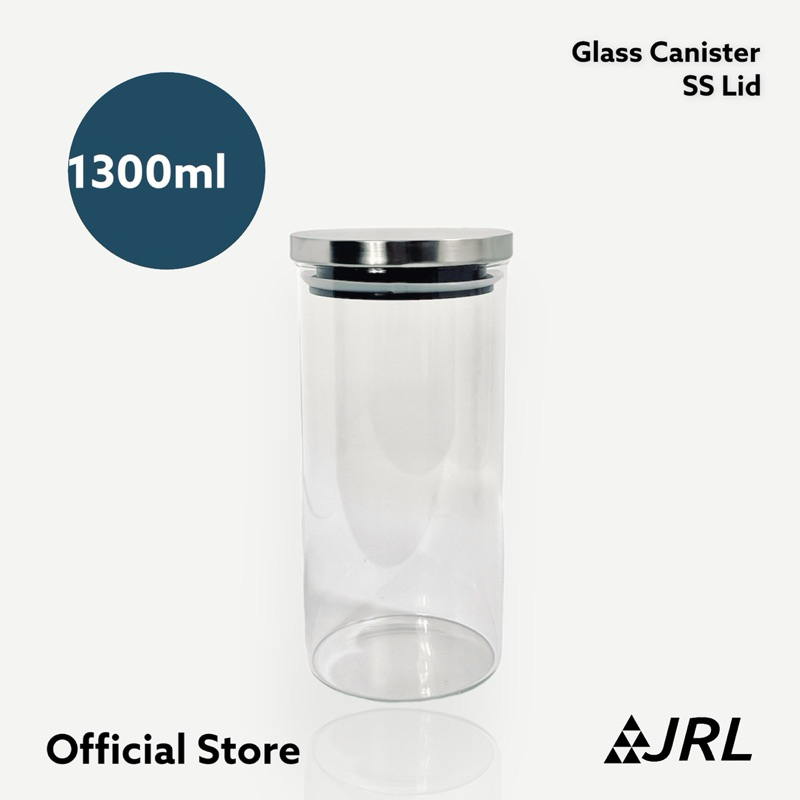 (ห่อหนามาก!) JRL โหลแก้ว 250/350/550/650/750/950/1300/1800/2000มล ฝาสแตนเลสกันความชื้น ทนร้อน-เย็น ใส่อาหาร โกโก้ ใบชา