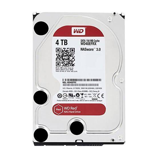 WD Red 4TB NAS Hard Disk Drive - 5400RPM SATA 6Gb/s 64MB Cache 3.5Inch - WD40EFRX