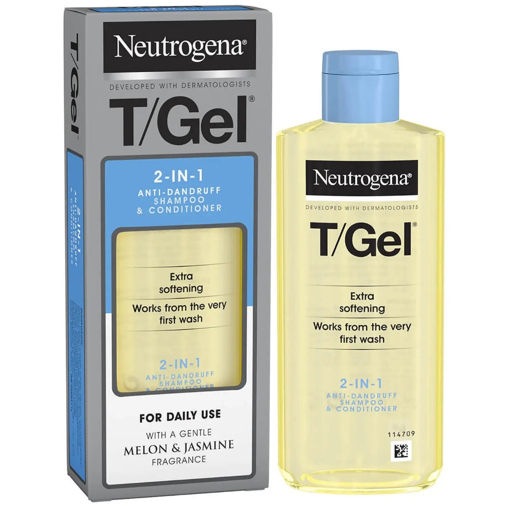 พร้อมส่ง ของแท้ Neutrogena T/Gel Dandruff Shampoo 125ml/250ml (2in1, Oil Scalp, Dry Hair, Sensitive Scalp)