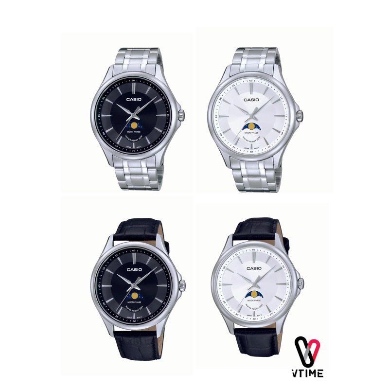 CASIO นาฬิกาผู้ชาย รุ่น MTP-M100D | MTP-M100L Moon phase