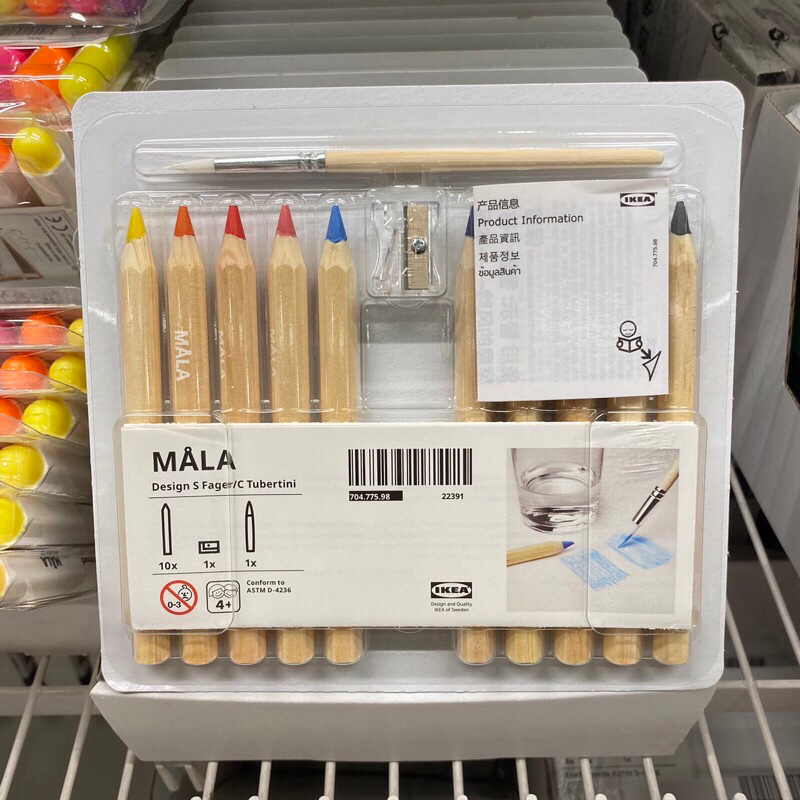 ดินสอสีไม้ระบายน้ำ มัวล่า คละสี 12 สี