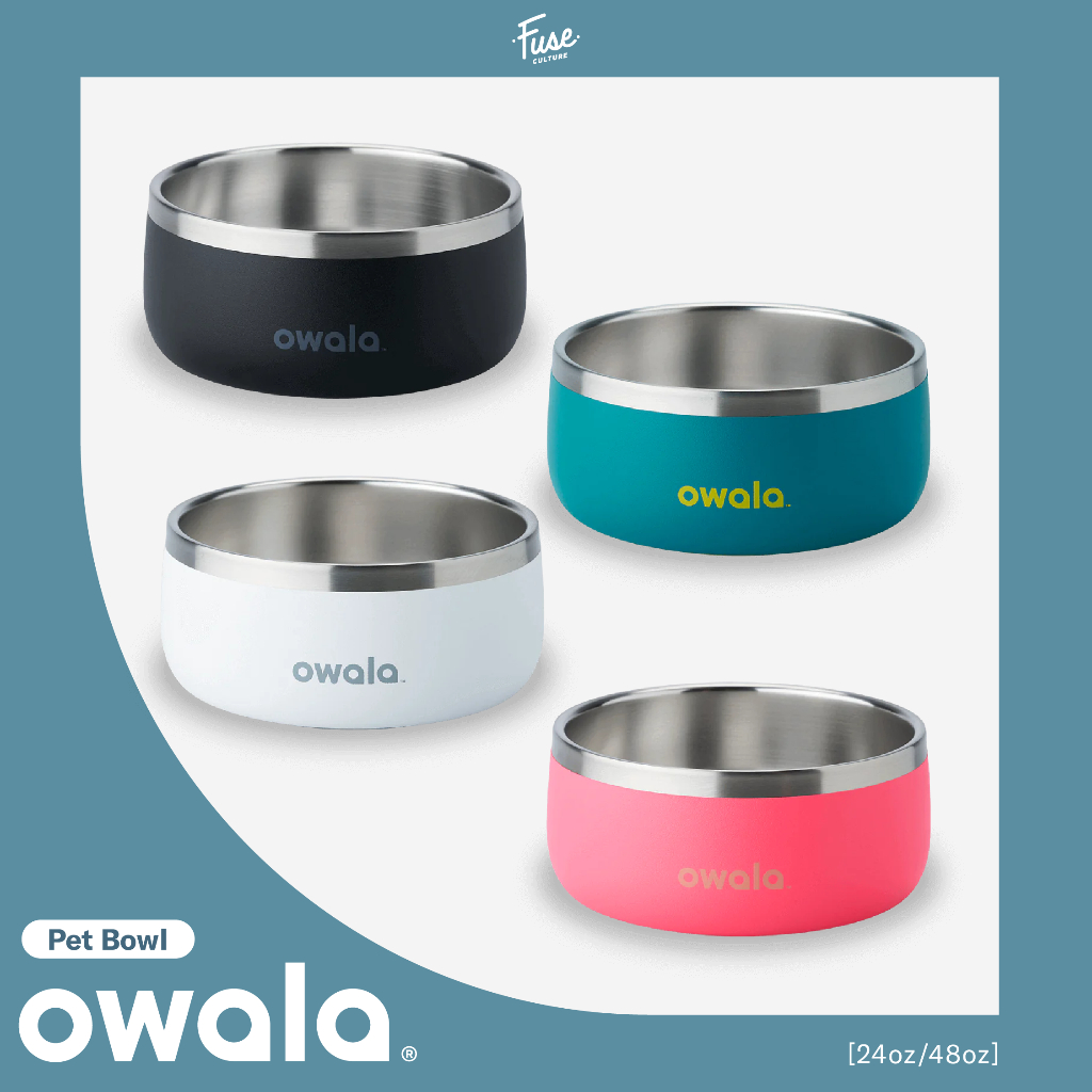 Pet Bowl 24/48oz Stainless Steel ชามใส่อาหารและน้ำสัตว์เลี้ยง