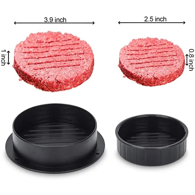 เครื่องทำเบอร์เกอร์ ที่กดเนื้อเบอร์เกอร์ แม่พิมพ์กดเนื้แฮมเบอร์เกอร์ แบบไม่ติด พร้อมส่ง - รูปที่ 4