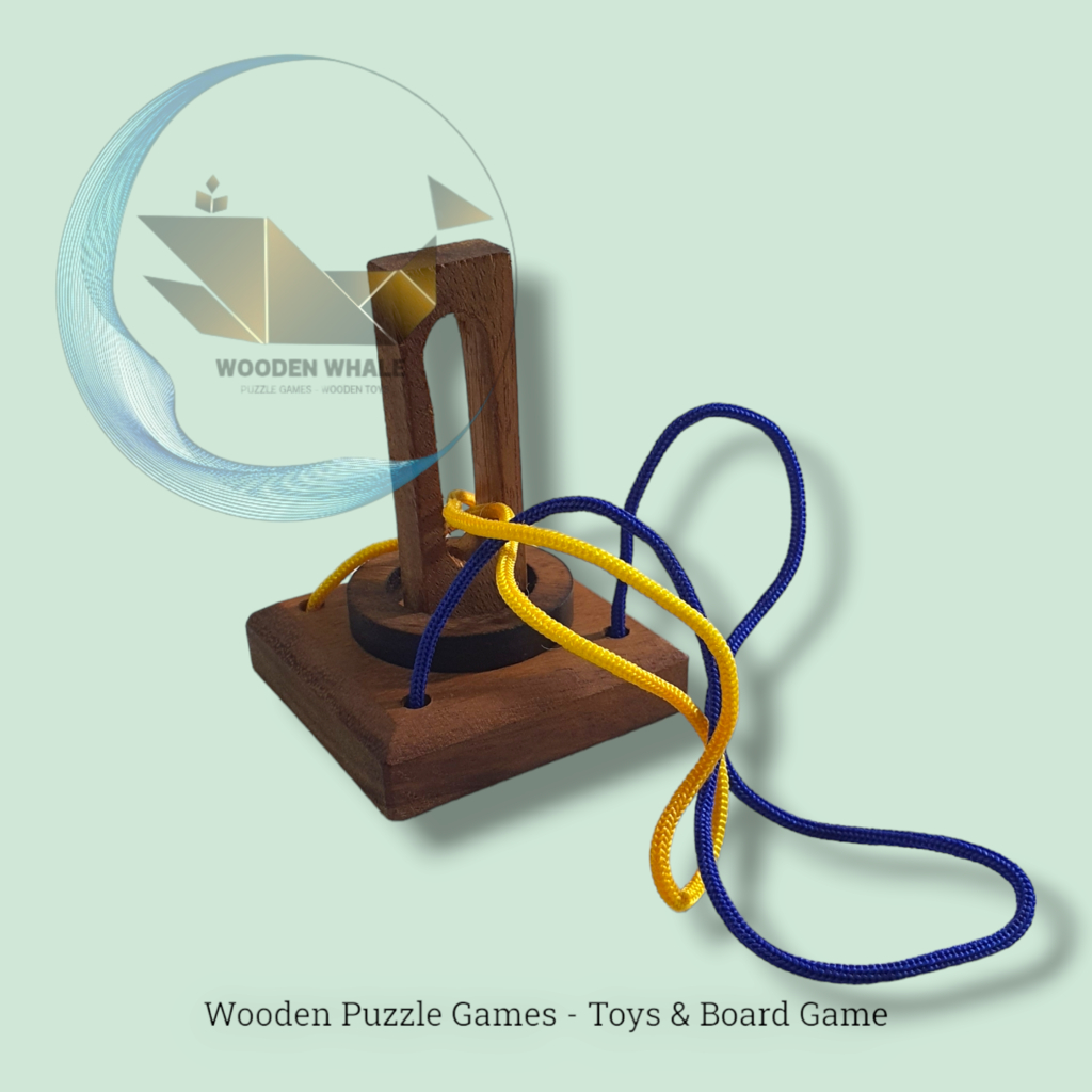 เกมหลัก-ห่วง (String Puzzle), Board Game, ของเล่นเสริมสร้างทักษะ และพัฒนาการ -Wooden Toy -Toys -Puzz