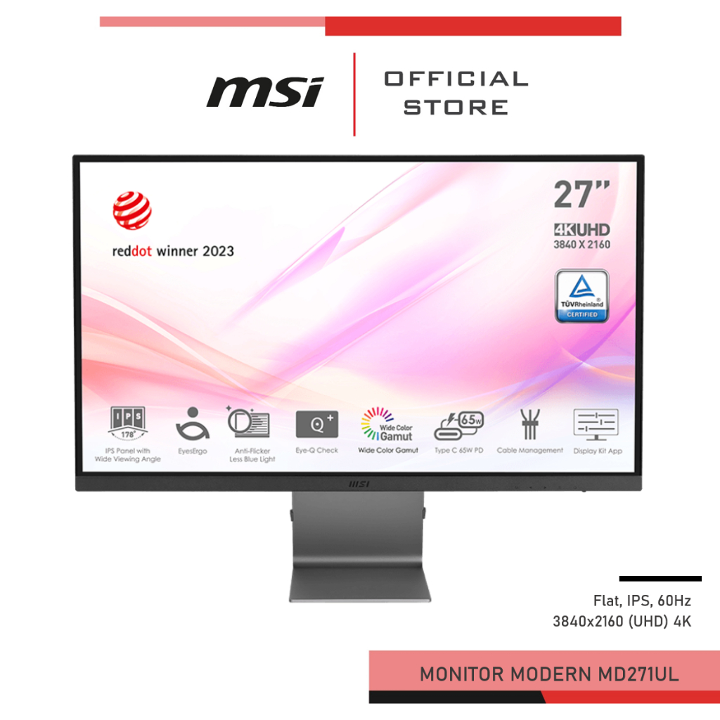 MSI MODERN MD271UL Monitor (จอ 27นิ้ว 4K IPS 60Hz)