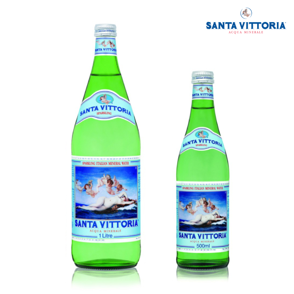 Santa Vittoria Mineral Water Sparkling 500ml/1000ml ซานต้า วิททอเรีย น้ำแร่ธรรมชาติมีฟอง