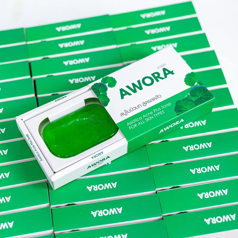 สบู่อะวอร่า สบู่ใบบัวบก 80g แพ็ก 3 ก้อน thumbnail 4
