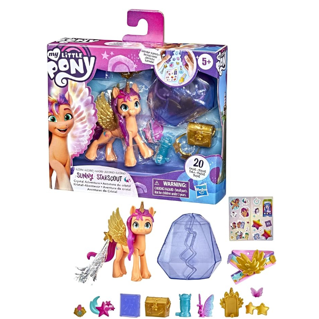 My Little Pony: A New Generation Movie Crystal Adventure Alicorn Sunny Starscout - 3-Inch Alicorn-Style Toy