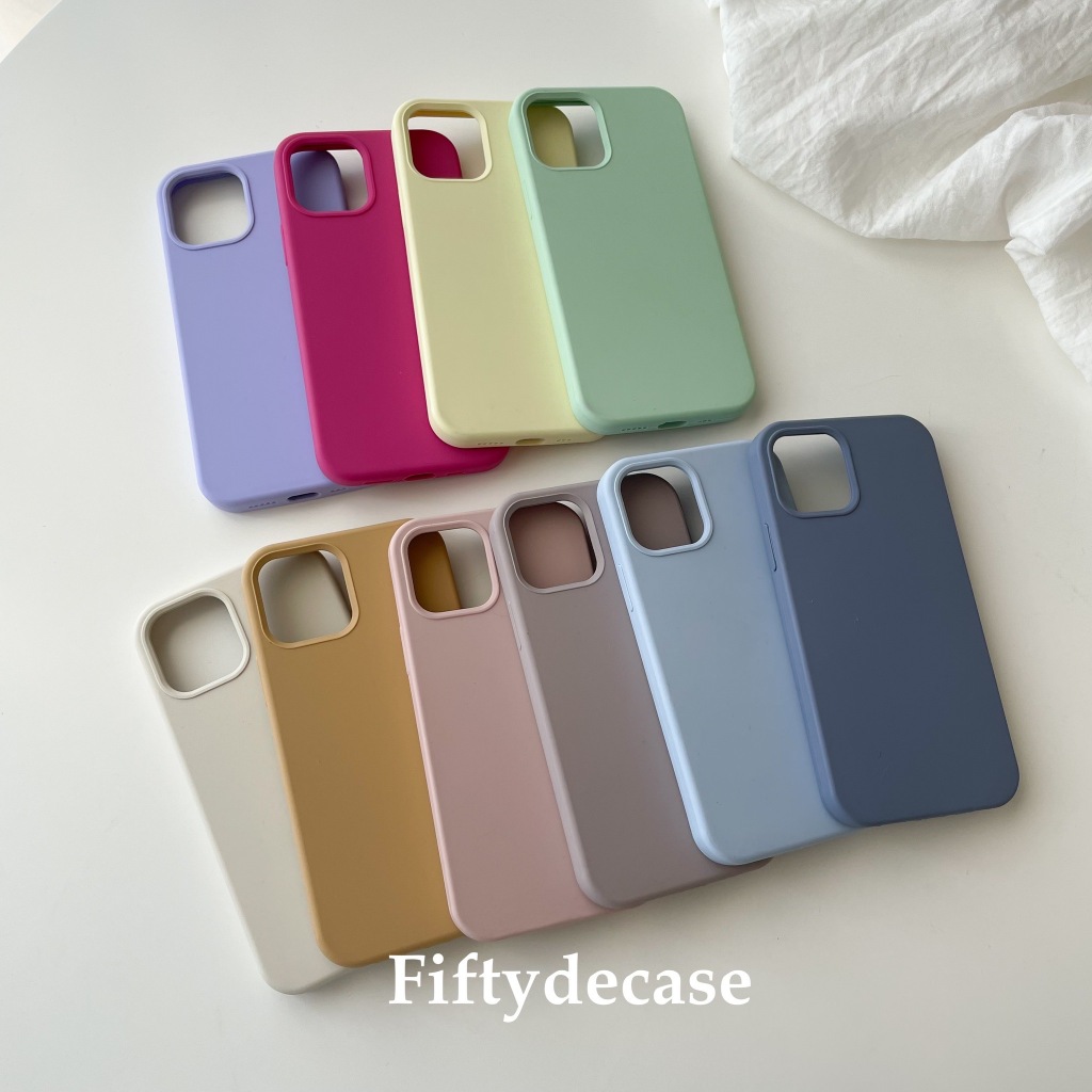 เคสกำมะหยี่ เคสซิลิโคนสีพื้น ไม่มีโลโก้ รุ่น 15-16promax (แบบปิดท้าย) พร้อมส่ง !!!