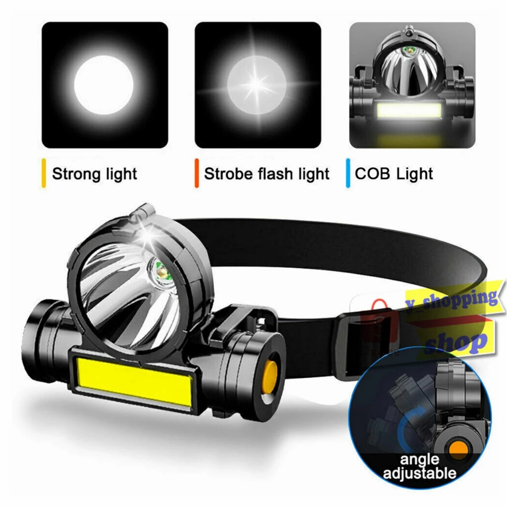 L-108 flashlightพกพา ไฟฉายคาดหัว ตัวเล็ก สว่างมากUSB Rechargeable 3โหมด
