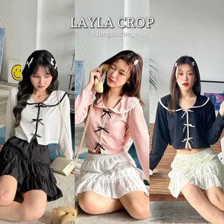 Layla Crop - เสื้อครอปโบว์ Longsaidoo