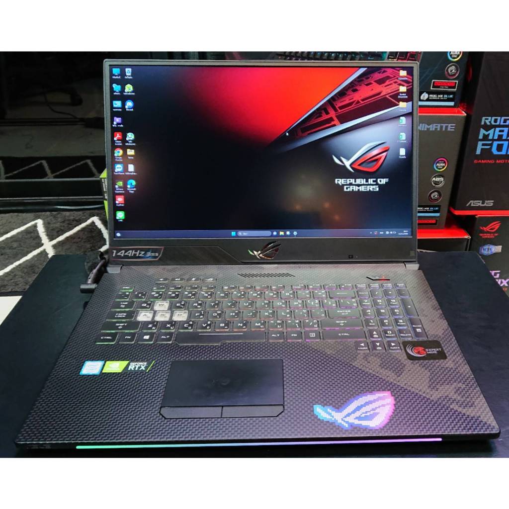 ROG LAPTOP MODEL GL704G I7-8750H RAM 8GB WINDOW11 PRO 144HZ 3MS