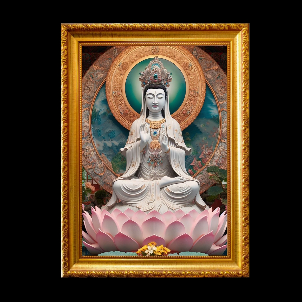 พระโพธิสัตว์ เจ้าแม่กวนอิม กรอบรูปพร้อมบูชา พระมหาพระโพธิสัตว์ อวโลกิเตศวร
