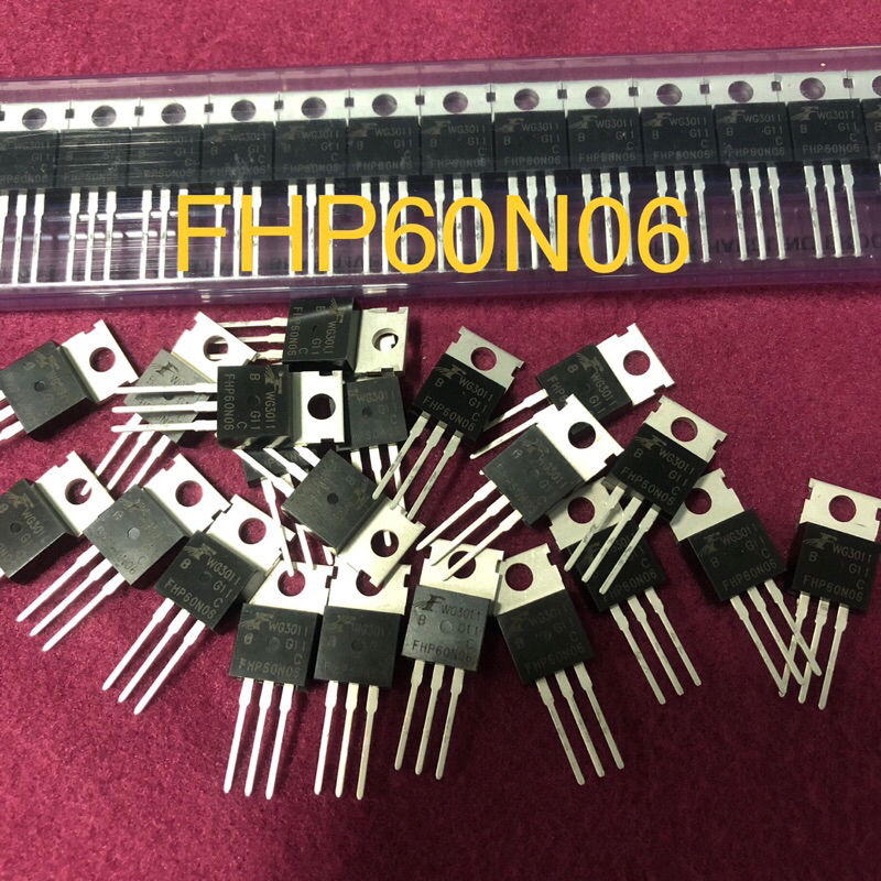 FHP60N06 P60N06 60N06 มอสเฟต Mosfet ภาคจ่ายไฟแอมป์รถยนต์ ยี่ห้อ FBแท้