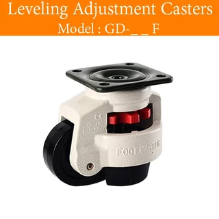 " GD-F " Leveling Adjustment Caster ล้อปรับระดับได้ ล้อเลื่อนติดเครื่องจักร ล้อโหลดต่ำรับน้ำหนักสูง แป้นสี่เหลี่ยม