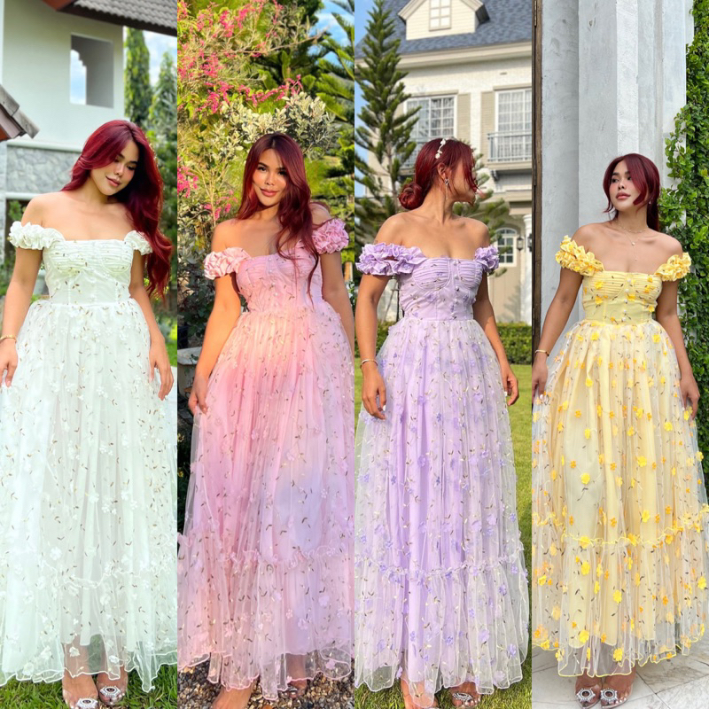 FLOWER PRINCESS DRESS สั่งกับแอดมิน 1190-. ส่งฟรี