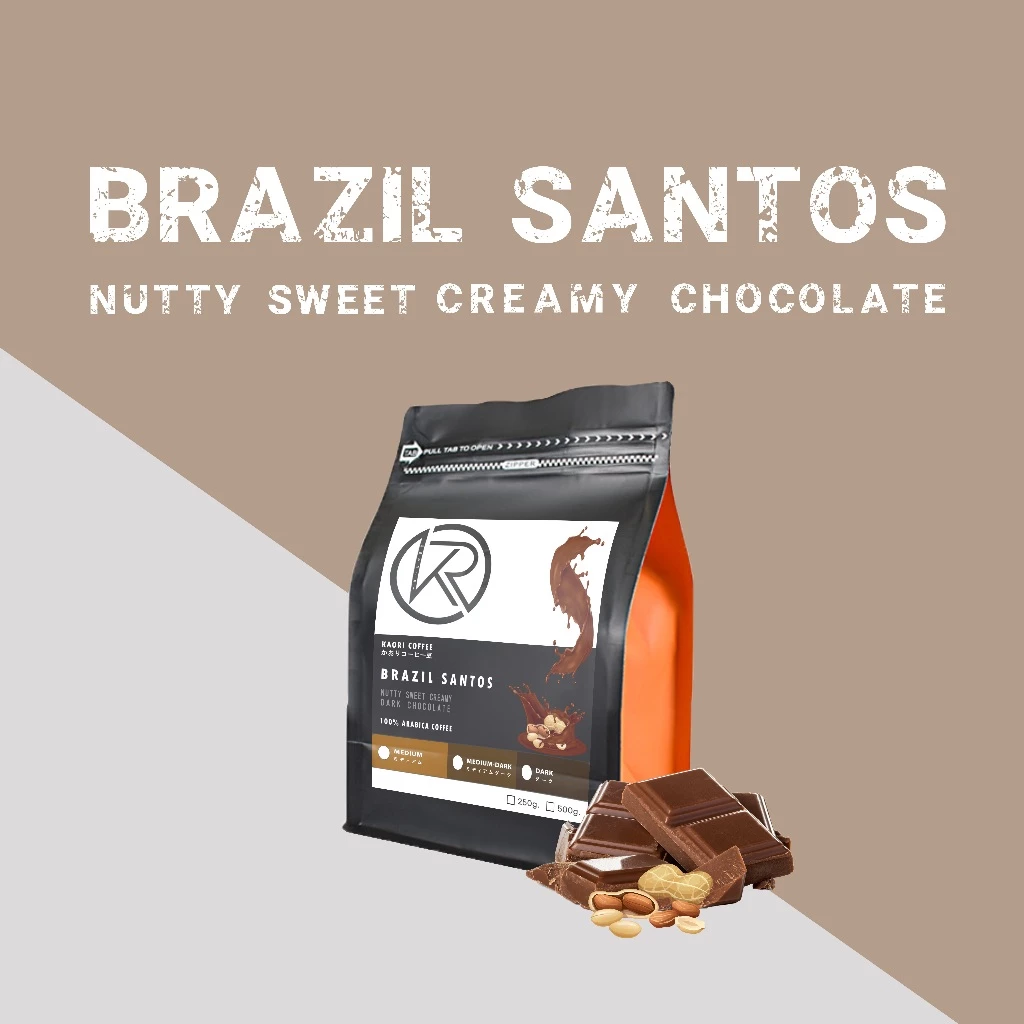 Kaori Coffee เมล็ดกาแฟคั่ว บราซิล Brazil Santos Nutty Dark Chocolate