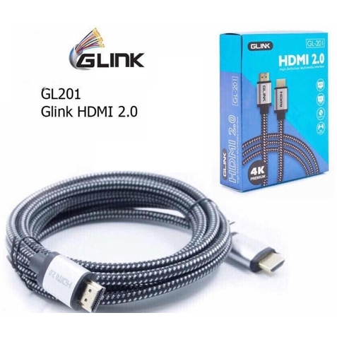 สาย HDMI 4K GLINK 2.0 (GL201) ยาว 3M Ultra HD Resolution GL-201 คุณภาพดี 4K