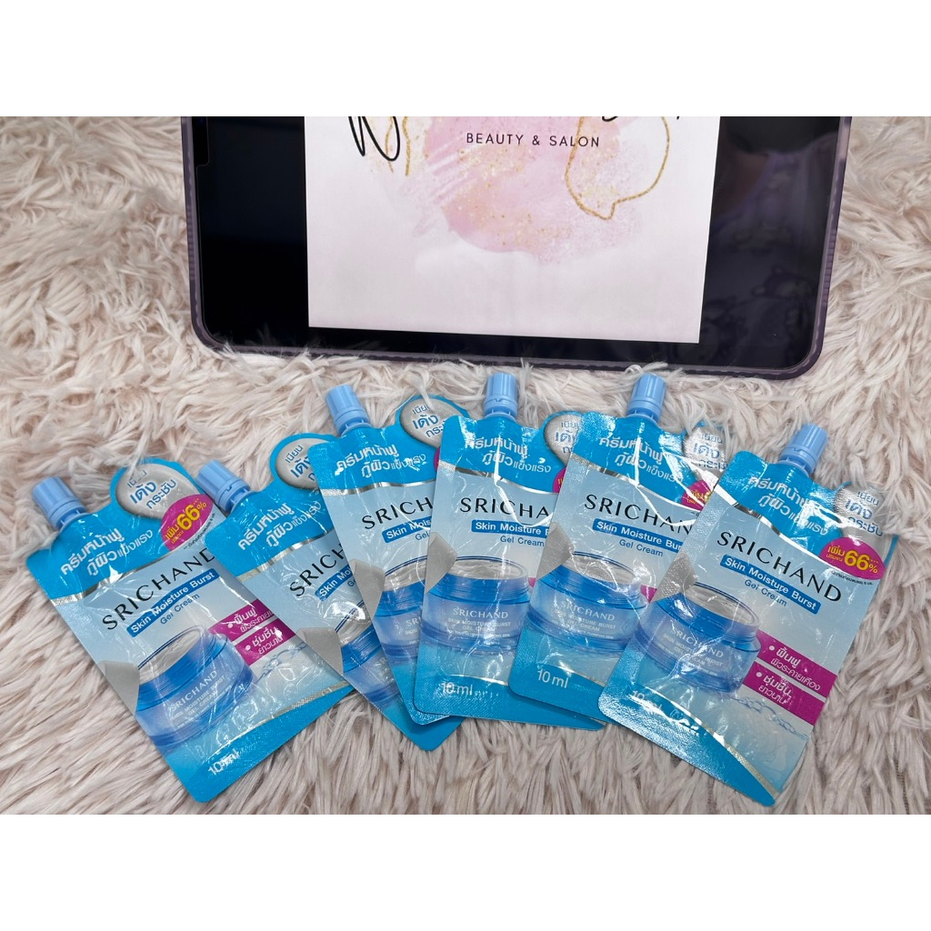 Srichand Skin Moisture Burst Gel Cream10ml ศรีจันทร์ เจลครีมล็อคผิวอิ่มน้ำ แบบซอง - รูปที่ 2