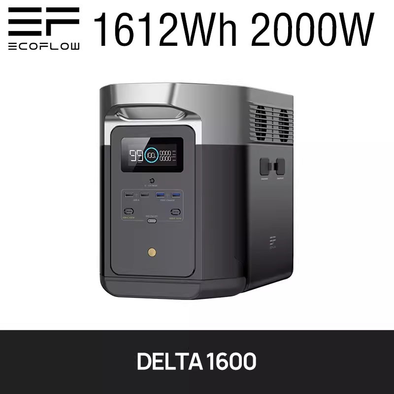 [ผ่อน0%]EcoFlow DELTA 1600 Power Station อีโคโฟลว์ แบตสำรองพกพาความจุ2000W 1612Wh 450000mAh แหล่งจ่ายไฟกลางแจ้ง ฉุกเฉิน