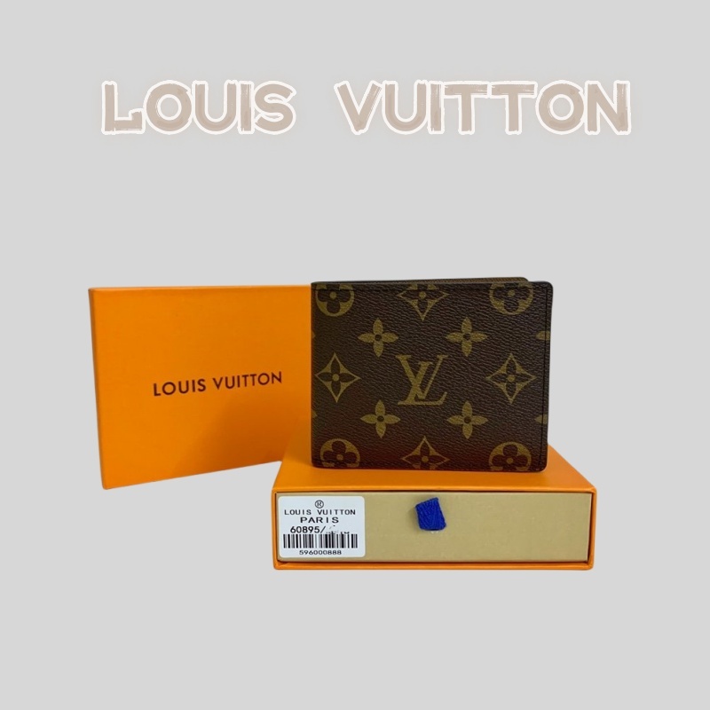 Louis Vuitton กระเป๋าสตางค์ กระเป๋าสตางค์ใบสั้น กระเป๋าสตางค์ผู้ชาย