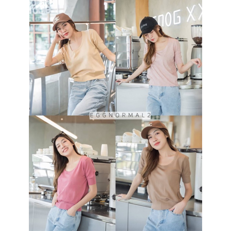ARITA M307 Knitting tee เสื้อไหมพรมคอยู แขนตุ๊กตา