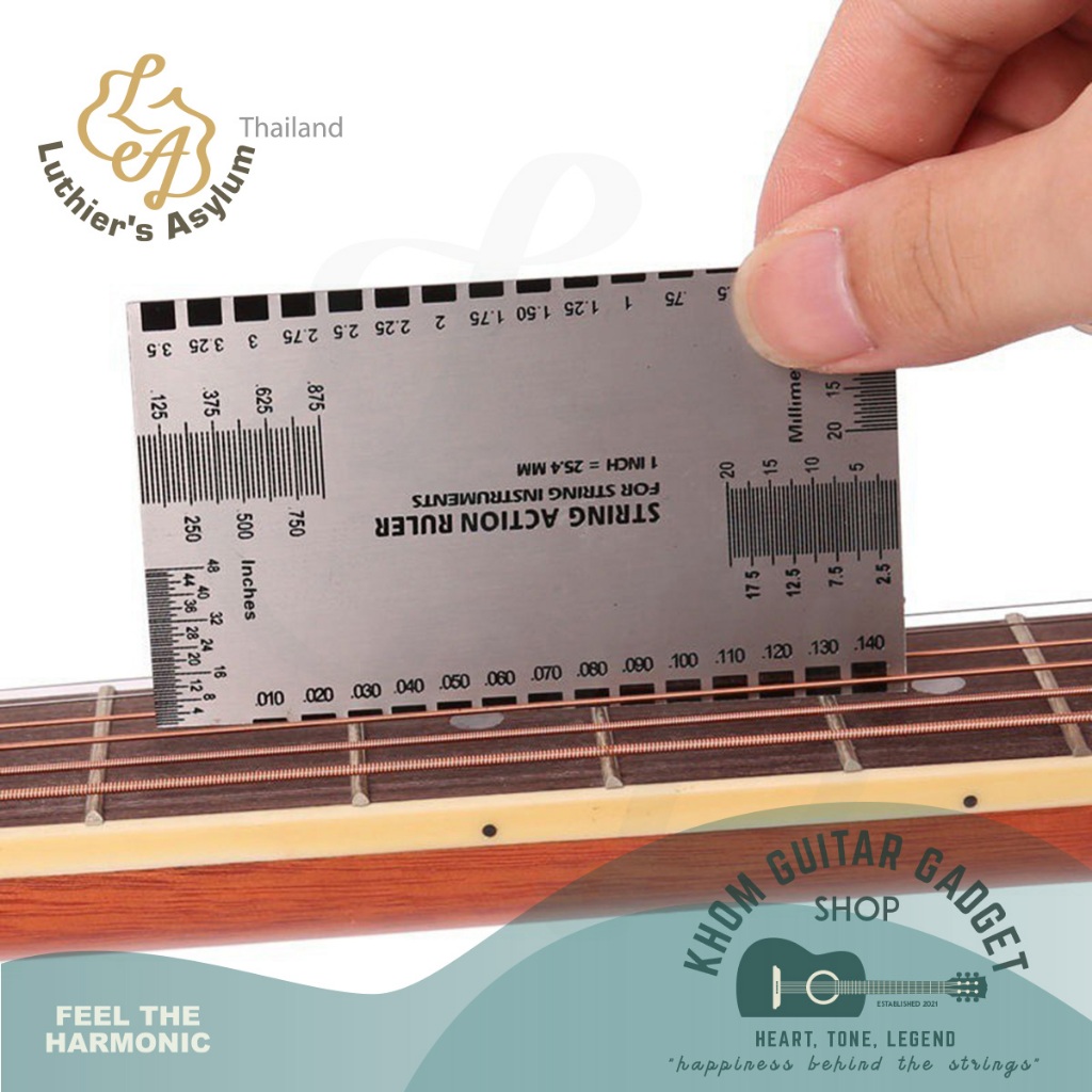🇹🇭 สต็อคไทย 🚀ส่งเร็ว⚡️ การ์ดสแตนเลส สำหรับวัดระดับสายกีตาร์ String Action Ruler และใช้วัดความลึกร่องแซดเดิ้ล