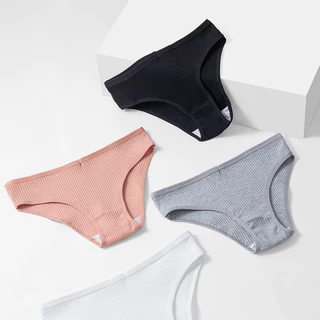 A-121 กางเกงในสีพื้นผ้าร่อง S-4XL มีตะเข็บตรงกลาง พร้อมส่ง กางเกงในไซส์ใหญ่ กางเกงในคนอวบ กางเกงในคนอ้วน กางเกงในเอวยืด