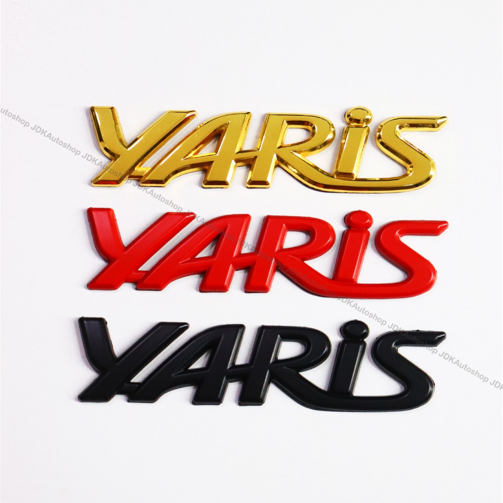 โลโก้ งานโลหะ YARIS ติดท้าย โตโยต้า ยาริส สำหรับ TOYOTA YARIS