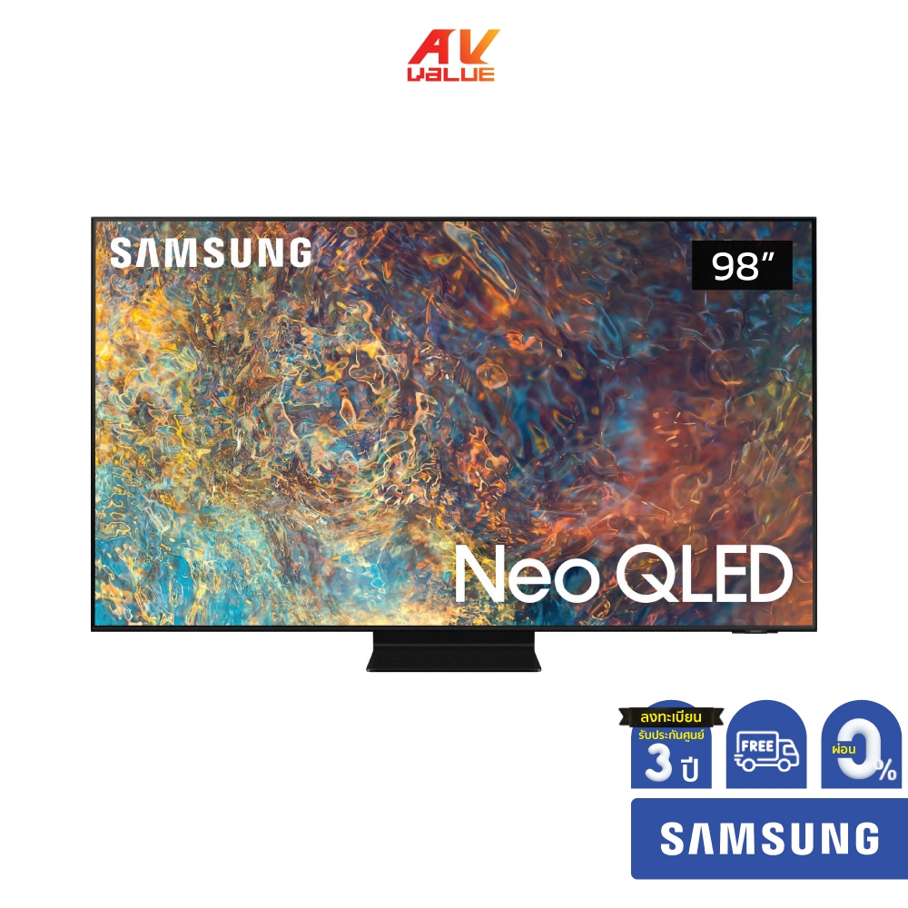 Samsung Neo QLED 4K TV รุ่น QA98QN90A ขนาด 98 นิ้ว QN90A Series ( 98QN90A , 98QN90 , QN90 ) ** ผ่อน 0% **