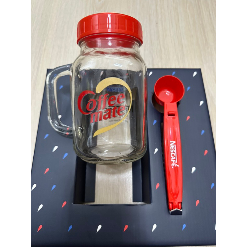 ชุดแก้วชง มีหูจับ พร้อมช้อนตัก Rainy coffee Chic Nescafe