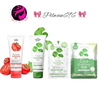 Cica Revitalizing Gel เจลกู้ผิว ใบบัวบก🍀เจล 50 g. & สบู่ 50 g. & ครีม 6 g. 🍀 The charming garden 50 g.