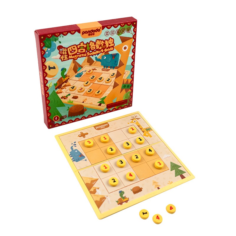ซูโดกุุ ชุดเริ่มเล่น (แม่เหล็ก 4x4 ช่อง) Pandodo Magnetic Sudoku PD7114