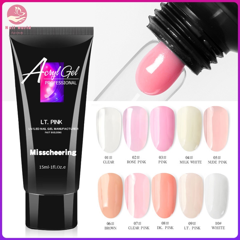 Nail.world โพลีเจล เจลต่อเล็บ 15ML โพลีเจลต่อเล็บ Poly gel ต่อเล็บเจล เล็บเจล