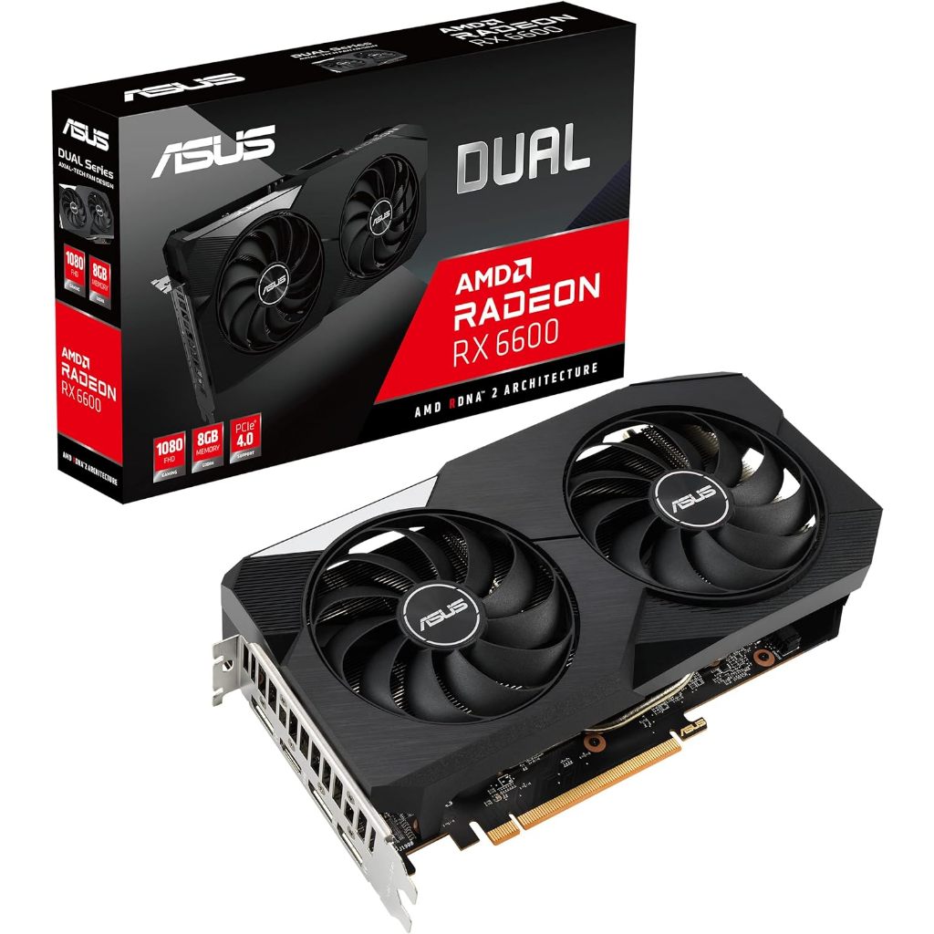 ASUS DUAL RX6600 8GB DDR6 128 bit