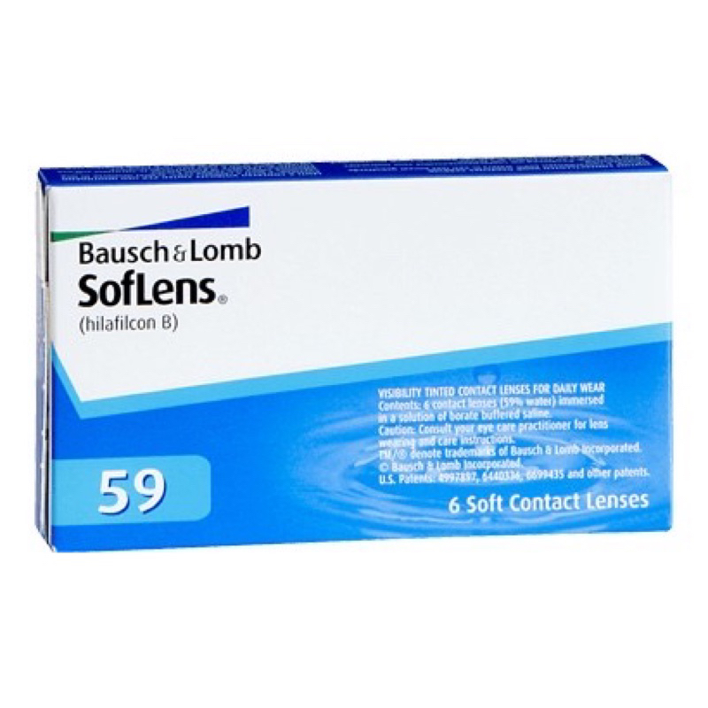 Bausch and Lomb Softlens 59 Pack 6 (1 กล่อง บรรจุ 3 คู่) คอนแทคเลนส์ใส ชนิดรายเดือน