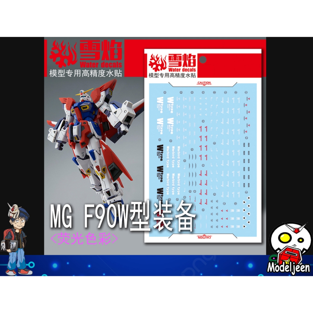 (X-Y model) 190 Water Decal MG1/100 Mission Pack W Type for Gundam F90