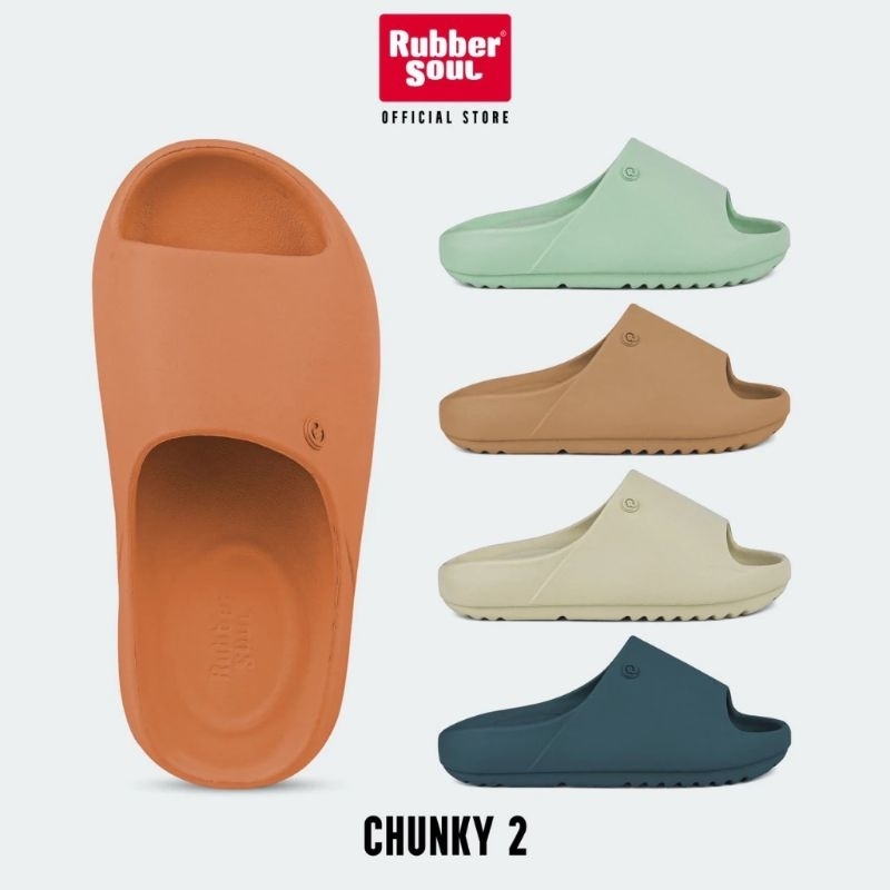 NFshoes✨️ รองเท้าแตะแบบสวม แตะมินิมอล Rubber Soul หน้าฝน รุ่น CHUNKY-2 เท็กเจอร์