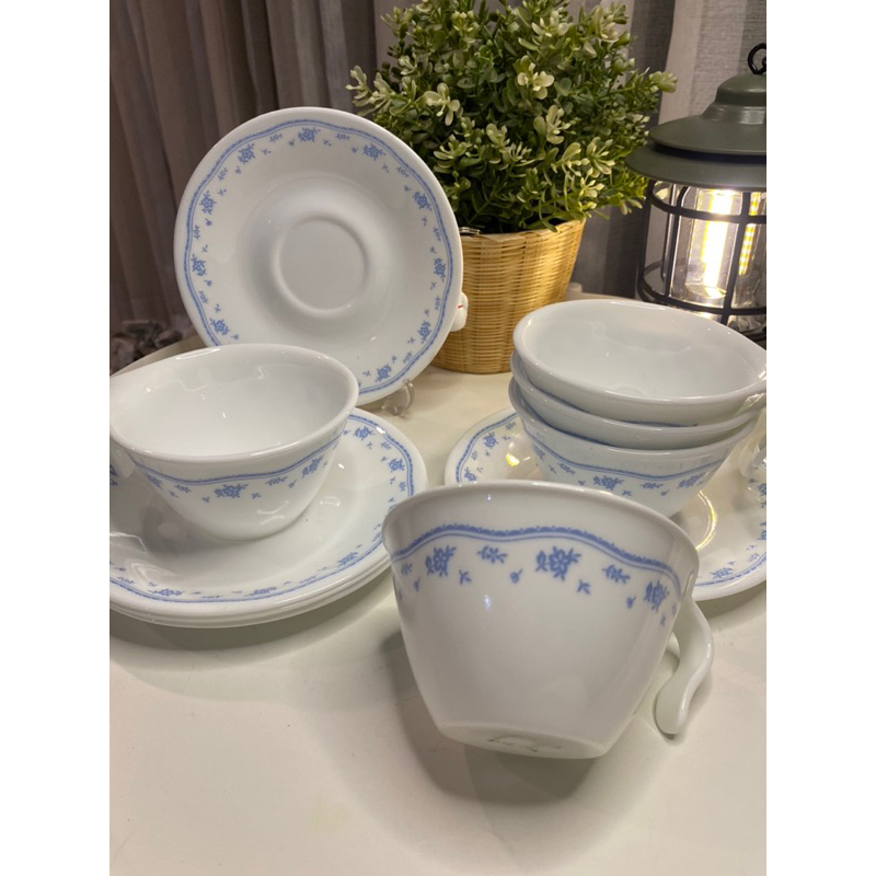 ชุดแก้วกาแฟ Corelle งานใหม่กริบมาให้ห่อเลยค่ะ แยกขายเป็นชุดได้ค่ะ